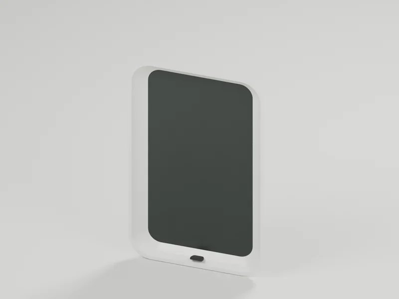 Alarm — Longitudinal cutaway. Alarm enclosure study. Electronics and final service mechanism are not modeled.