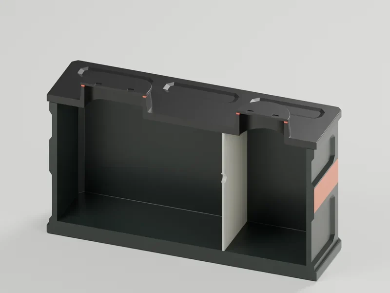 SUB1500 — Longitudinal cutaway. Development CAD; not a manufacturing release.
