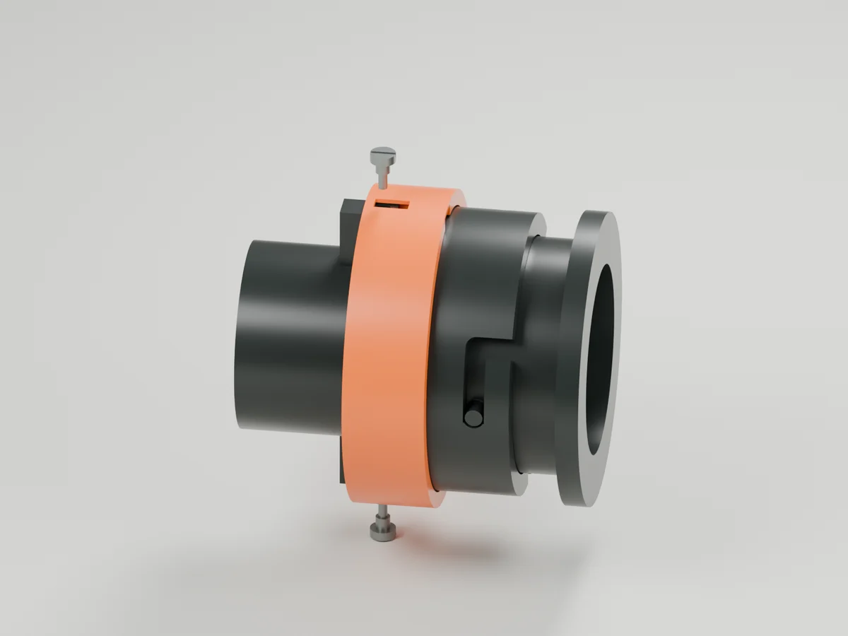 Factory stop access — six displayed CAD mechanism parts